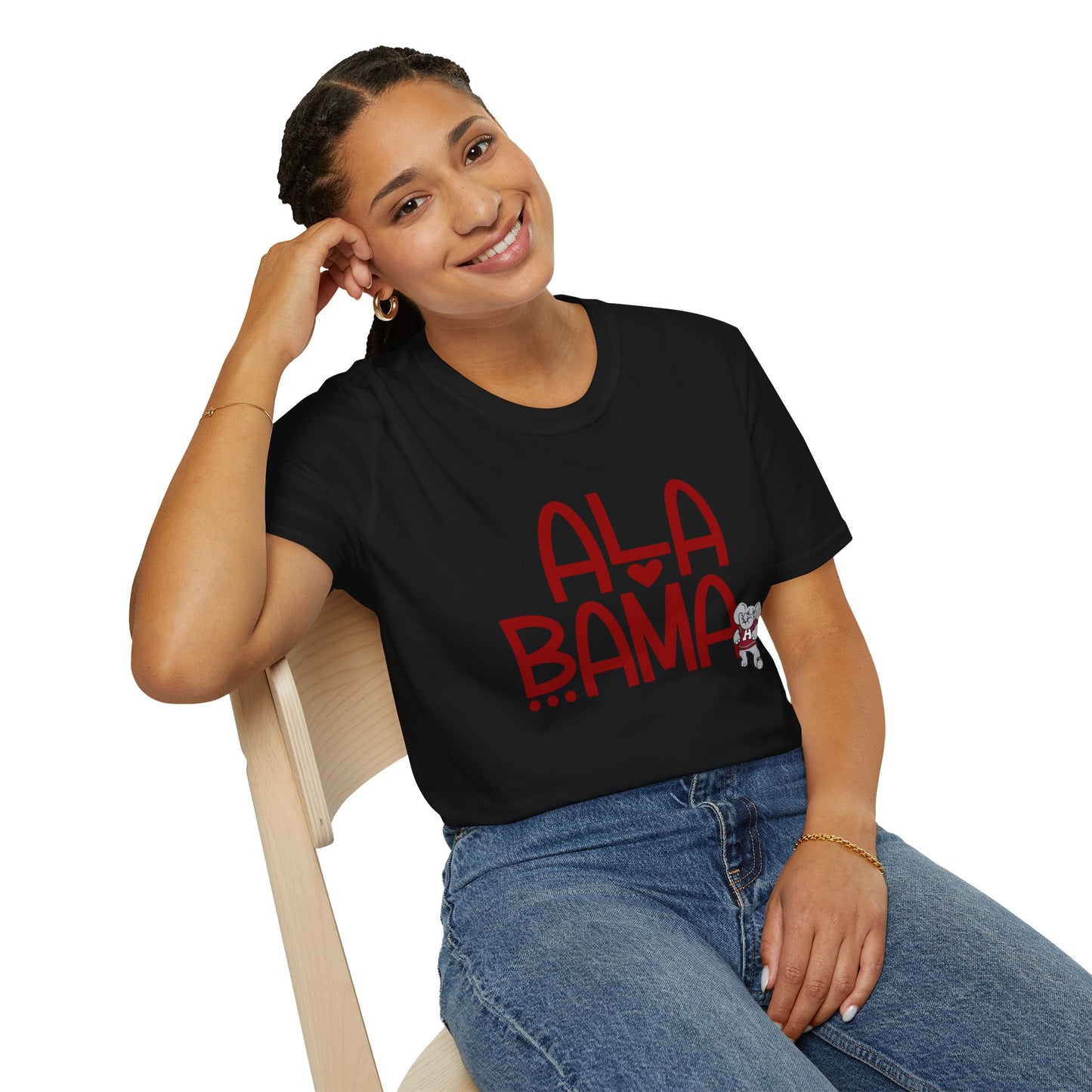 Alabama Tee | Southern Game Day Shirt | Cute Crimson Graphic T-Shirt | Alabama Pride Unisex Top | Gildan Softstyle | Game Day Gear