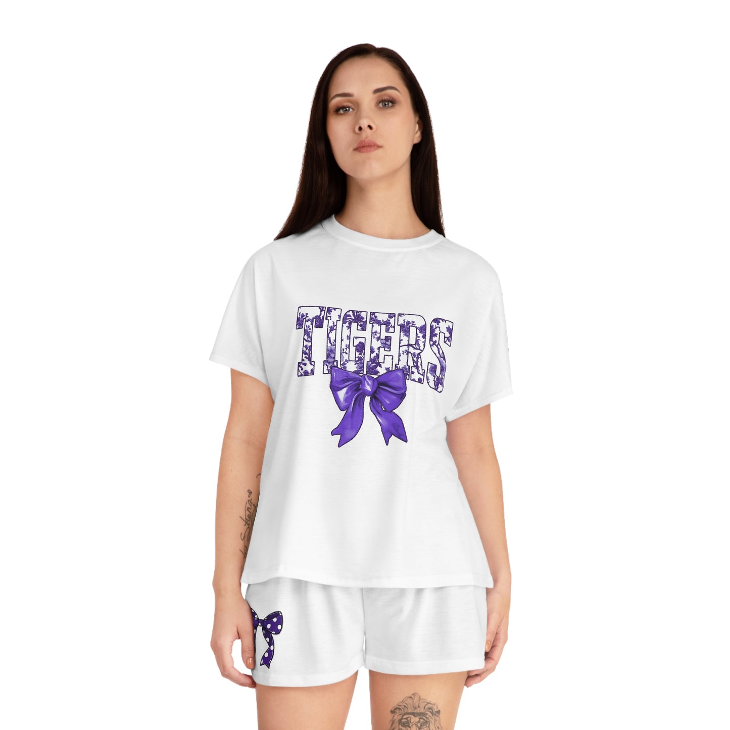 Louisiana State University pajama set with shorts, Geaux Tigers, Tigers, Gift for Her, Tiger Pride, Sleepwear, Louisiana, LSU