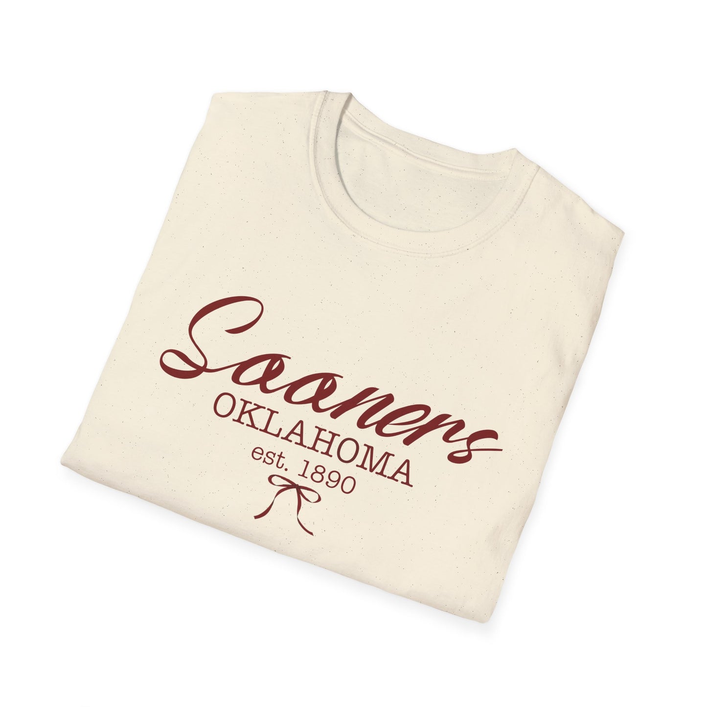 Oklahoma Sooners T-Shirt, Cute Bow Design, College Tee, Softstyle Shirt, Fan Apparel, University of Oklahoma, Sooner Fan