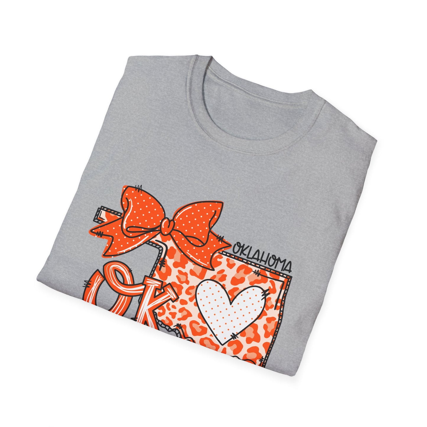 Oklahoma State University, OSU Love Softstyle T-Shirt, Unisex Graphic Tee, Perfect Gift for College Student, Casual Wear, Travel Souvenir