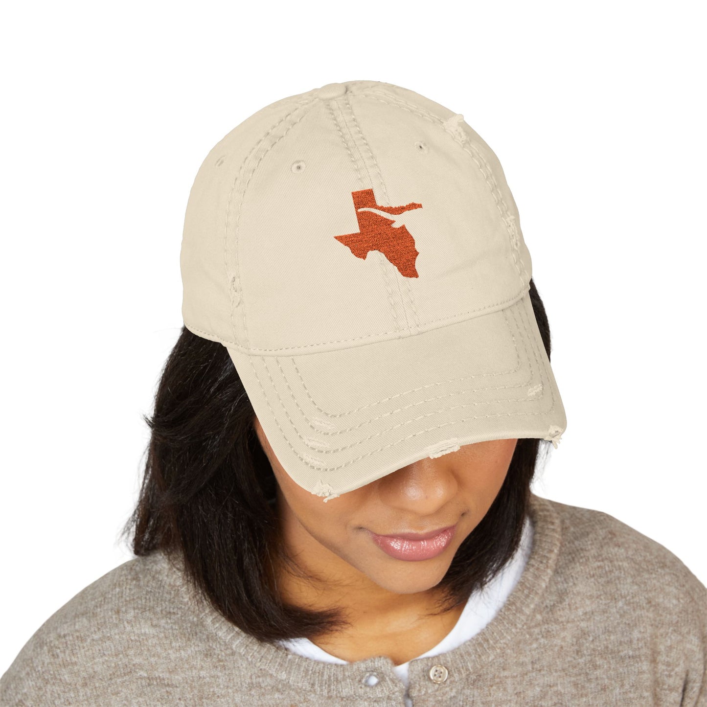 University of Texas Longhorns Distressed Hat, Funny Hat Gift, Embroidered Cap, University of Texas Cap, UT Hat, Texas Longhorn Hat