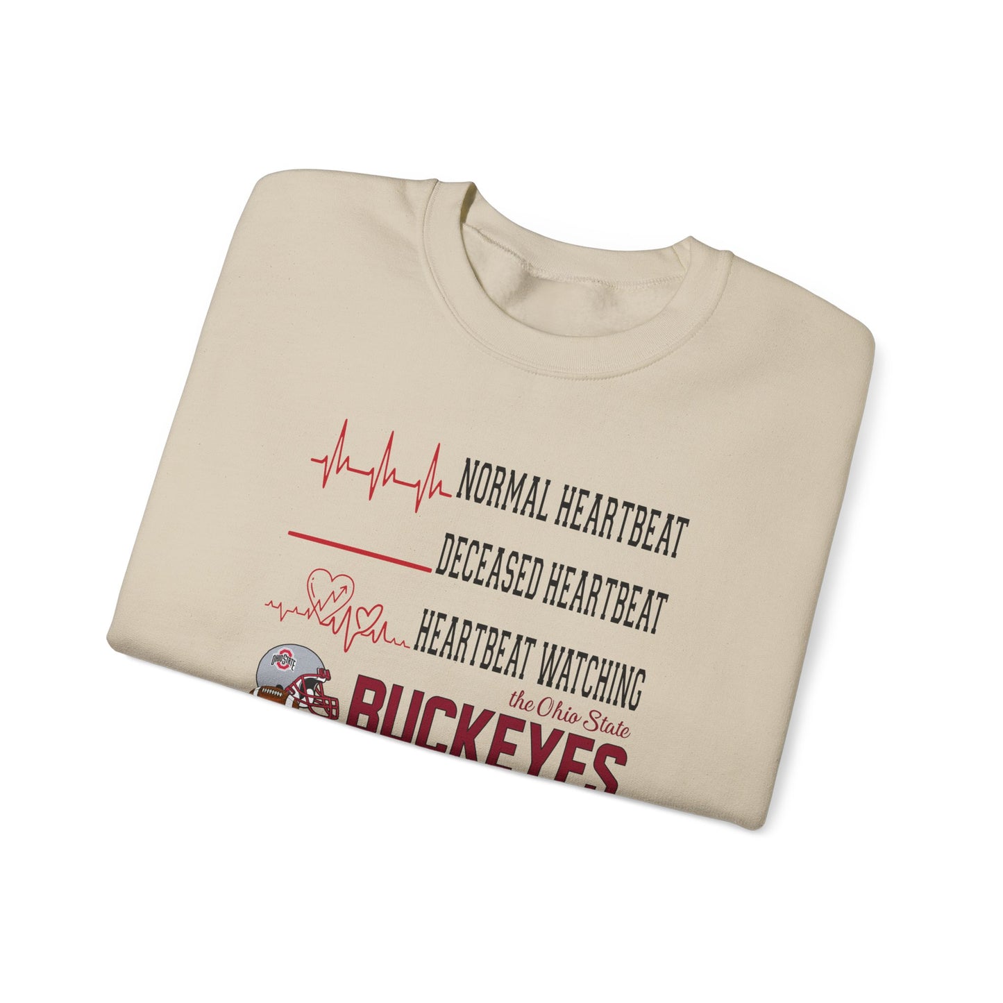 Ohio State Buckeyes Heart Rate Shirt | Funny Game Day Tee | Normal, Deceased, and Watching the Buckeyes | Ohio State Football Shirt