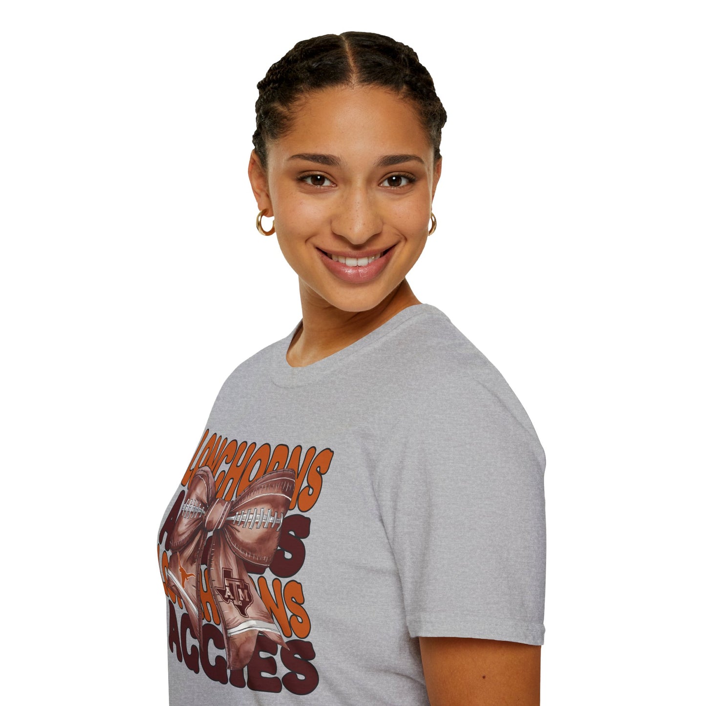 Longhorns vs Aggies Football Bow Tee – House Divided Game Day Shirt