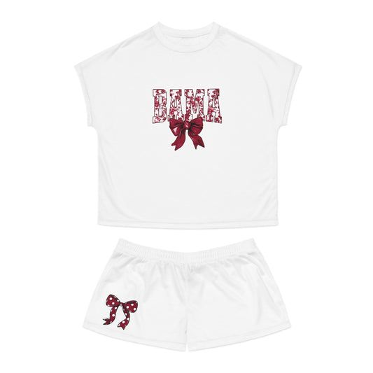 University of Alabama pajama set with shorts, BAMA, Crimson Tide, Gift for Her, Roll Tide, Sleepwear, Alabama