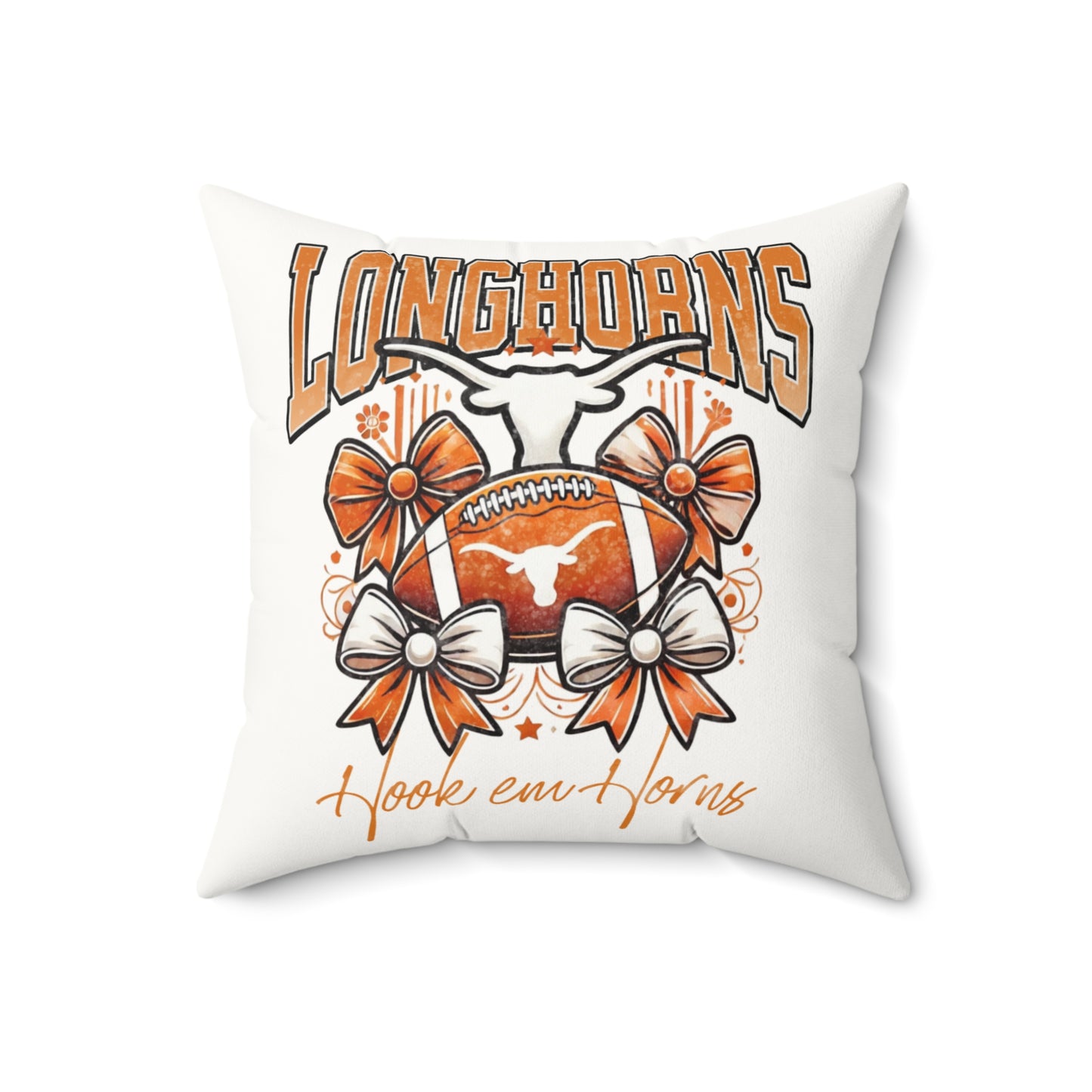 University of Texas Dorm Decor, College Throw Pillow, Longhorn Fan Gift, Texas Home Decor, UT Austin, University of Texas