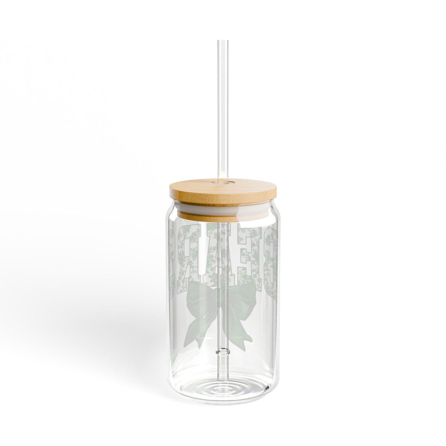 Baylor University 16oz Glass with Cute Bow | Glass Tumbler with straw, Baylor Tumbler, Baylor University Glass Tumbler