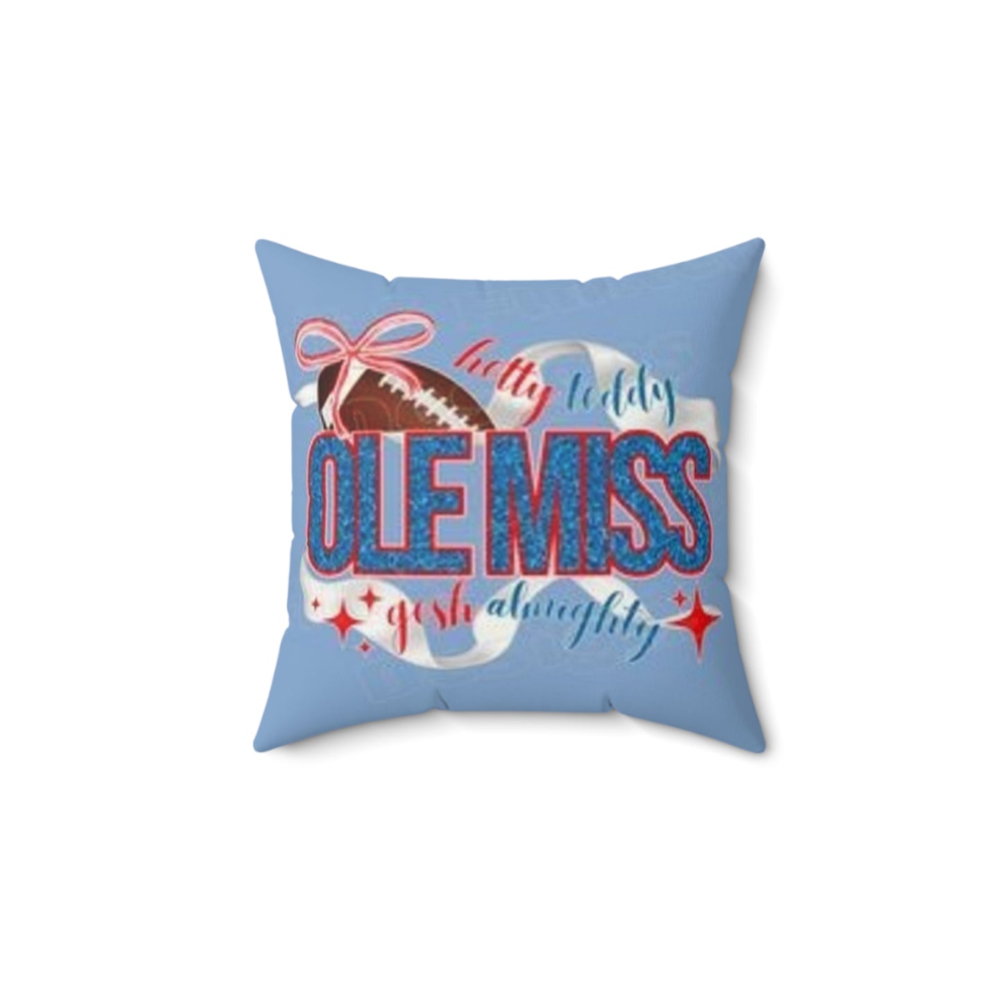 Ole Miss Faux Suede Pillow, Decorative Sports Cushion, College Football Decor, Home Accent, Gift for Students, Alumni Pillow