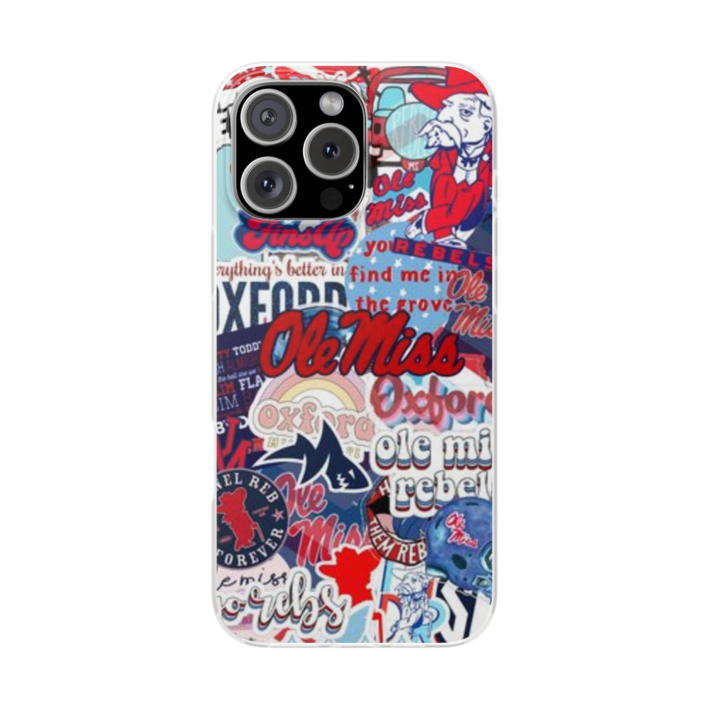 Ole Miss Pride Flexi Cases - Trendy Phone Cover for Fans, College Gear, Stylish Protection, Gift for Students, School Spirit Accessories