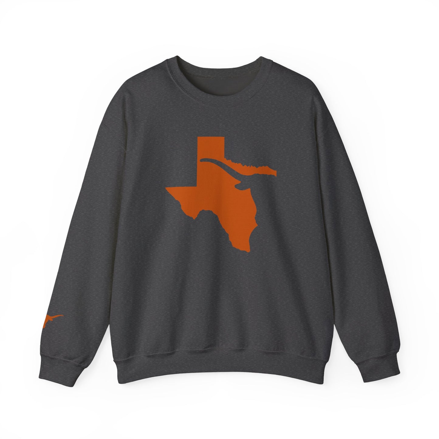 Texas Sweatshirt | Longhorn Sleeve Print, Texas Crewneck | Printed Sleeve Game Day Sweatshirt | Student Gift | Alumni Gear