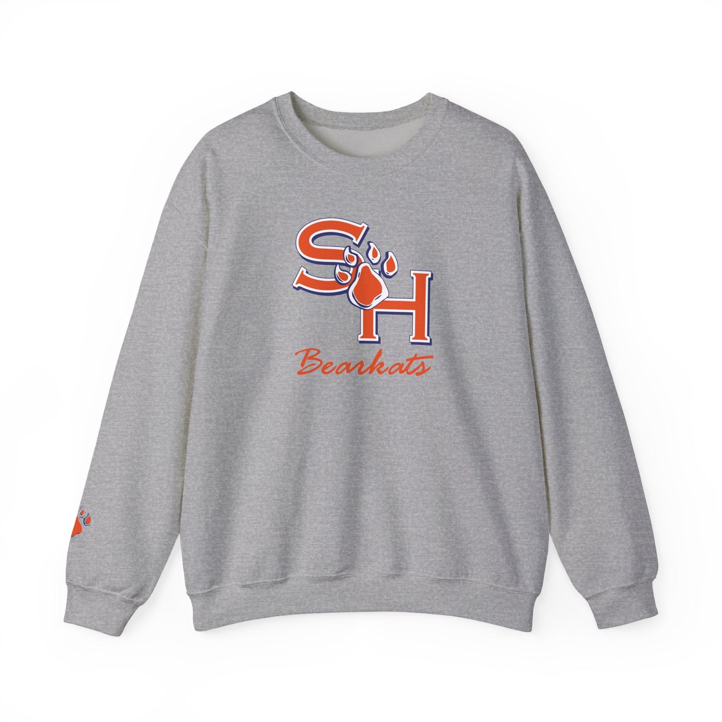 Sam Houston State University Sweatshirt | Bearkat Sleeve Print, Sam Houston State Crewneck | Printed Sleeve Game Day Sweatshirt, Bearkats