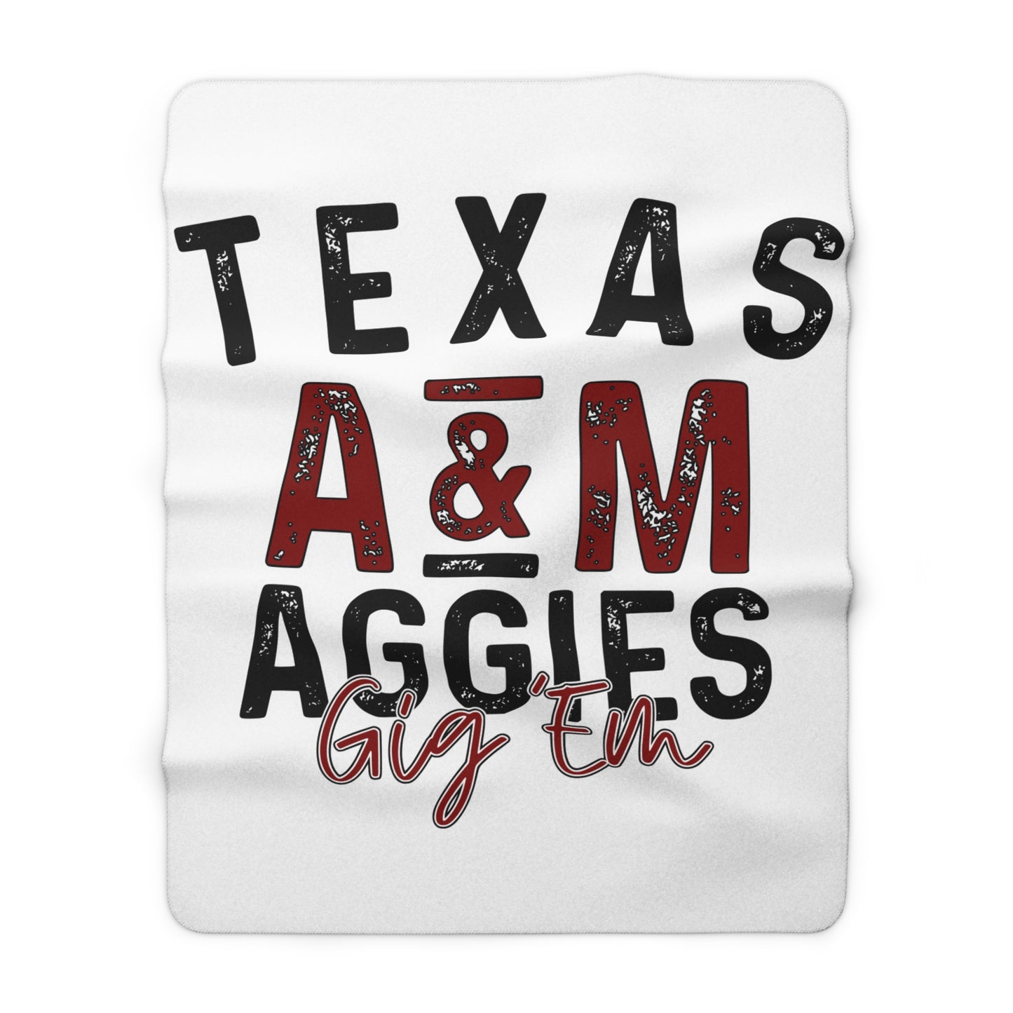 Aggies Sherpa Fleece Blanket, Cozy Throw for Home, Gift for Texas Fans, Texas Blanket, Dorm Accessory