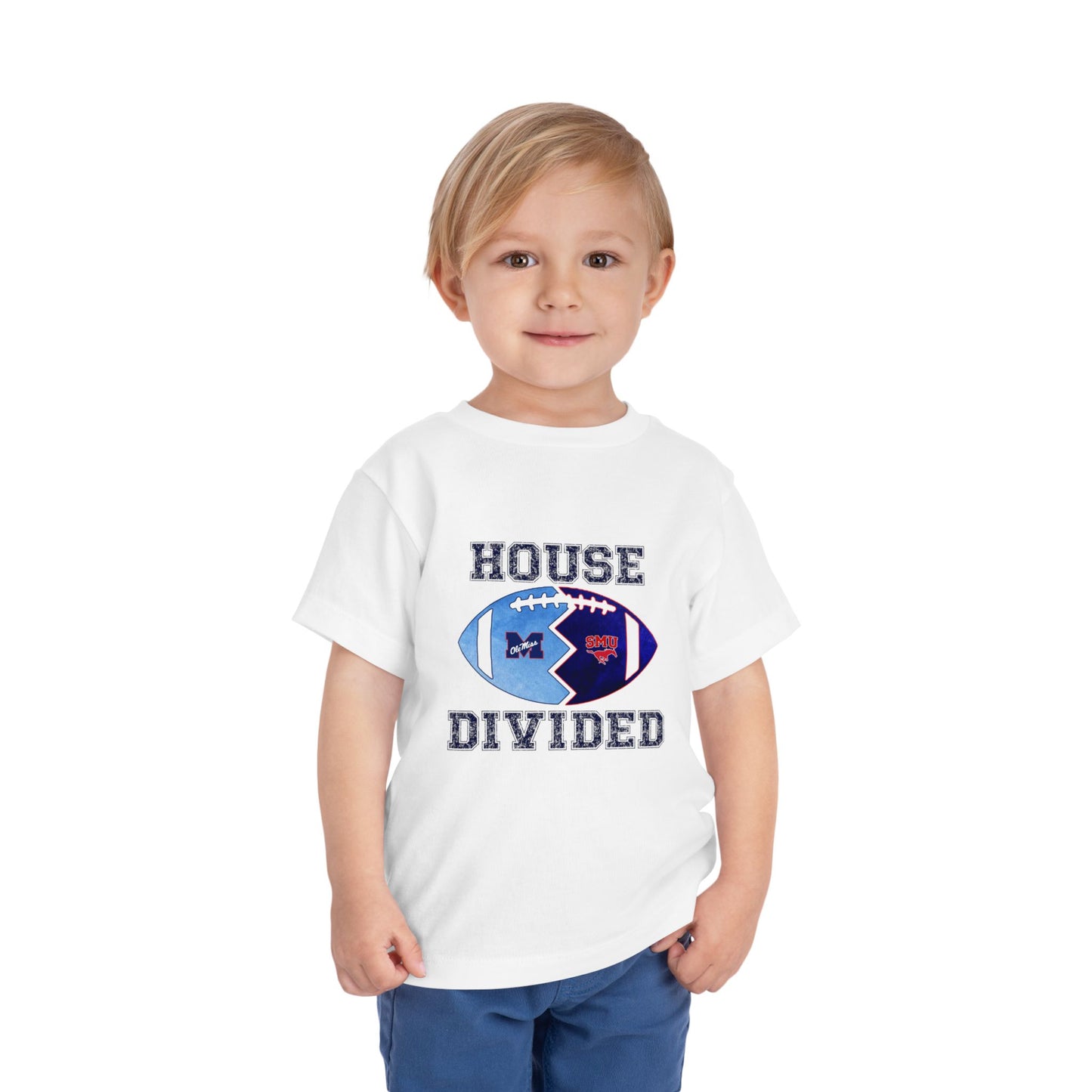 House Divided Toddler Shirt | Football Tee | Mixed College Family Shirt | Cute Game Day Outfit for Kids