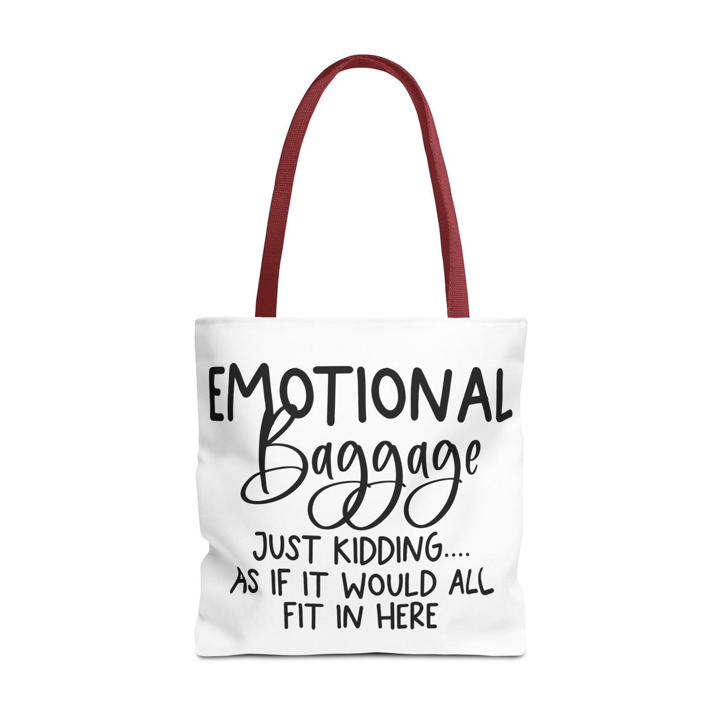 Emotional Baggage Tote Bag, Funny Quote Tote, Ideal Gift for Friends, Stylish Carryall for Everyday Use, Great for Travel and Shopping
