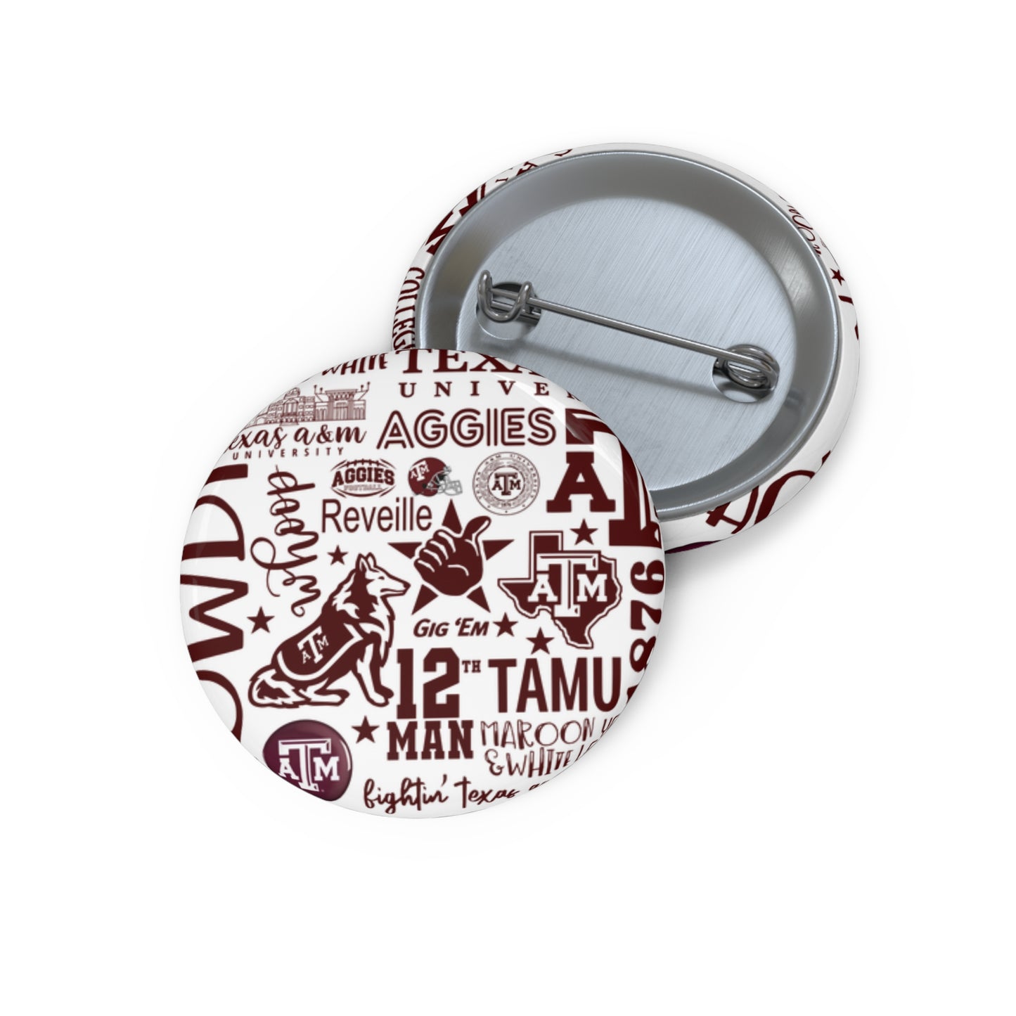 Aggies Pin Game Day Pin | Aggie Game Day Accessory | Aggie Game Day Pin | Aggie Spirit Wear, Game Day Pin