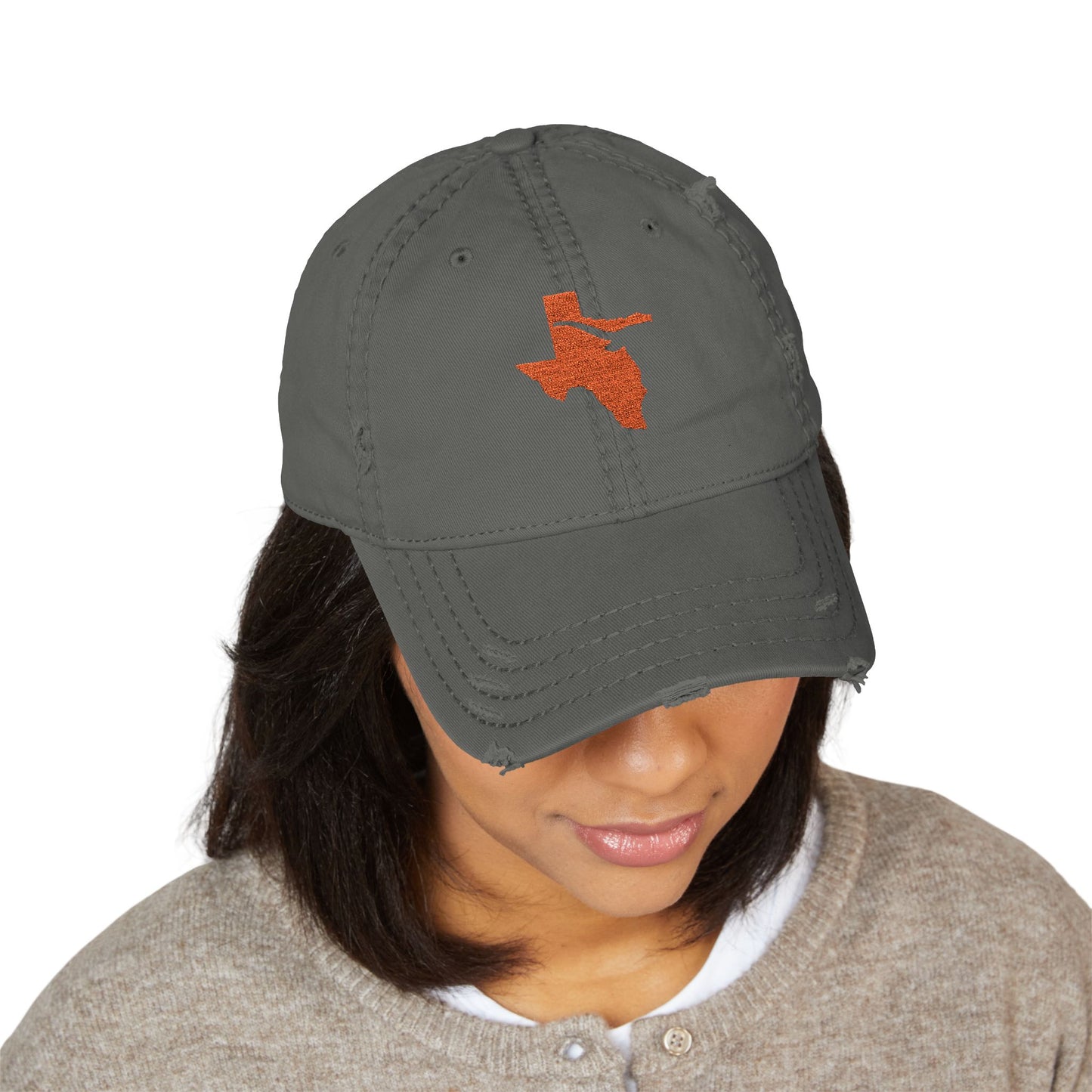 University of Texas Longhorns Distressed Hat, Funny Hat Gift, Embroidered Cap, University of Texas Cap, UT Hat, Texas Longhorn Hat