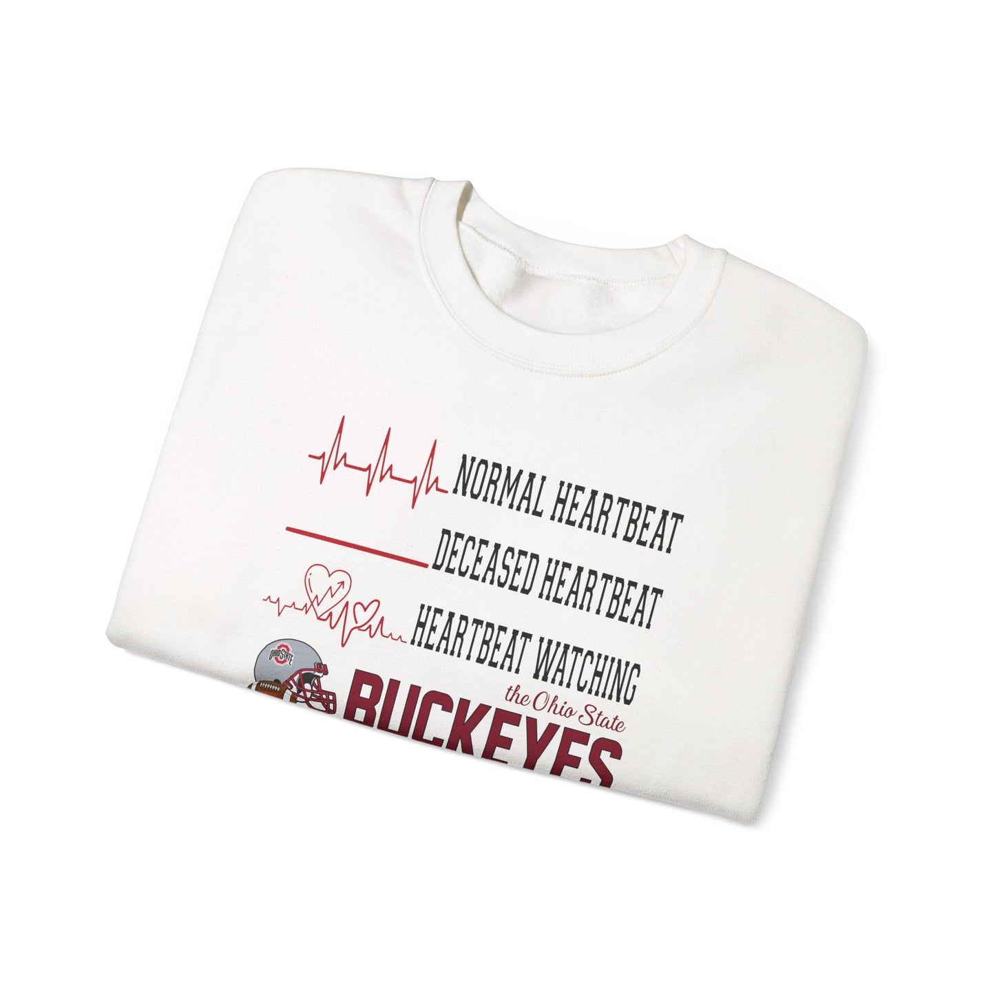 Ohio State Buckeyes Heart Rate Shirt | Funny Game Day Tee | Normal, Deceased, and Watching the Buckeyes | Ohio State Football Shirt