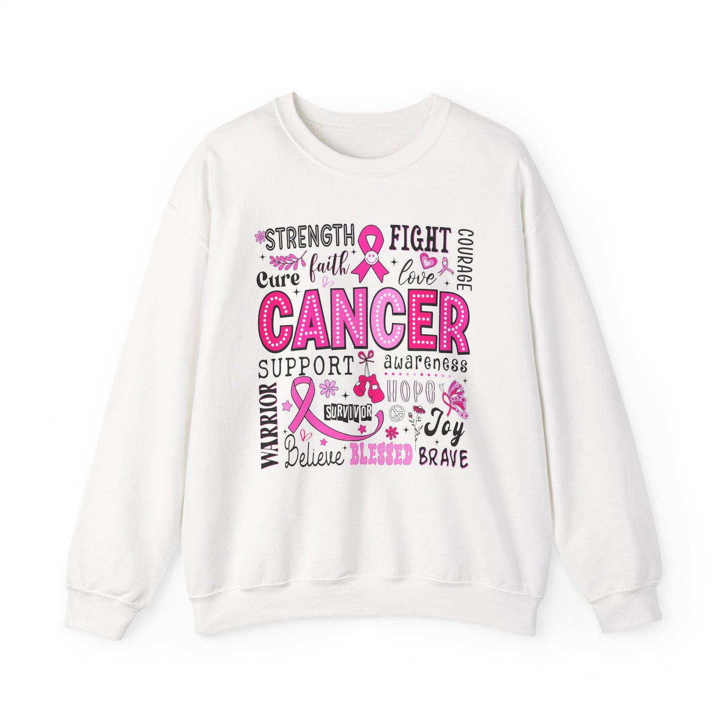 Breast Cancer Awareness, Find the Cure, Inspirational Crewneck Sweatshirt, Faith-Based Fashion, Motivational Gift