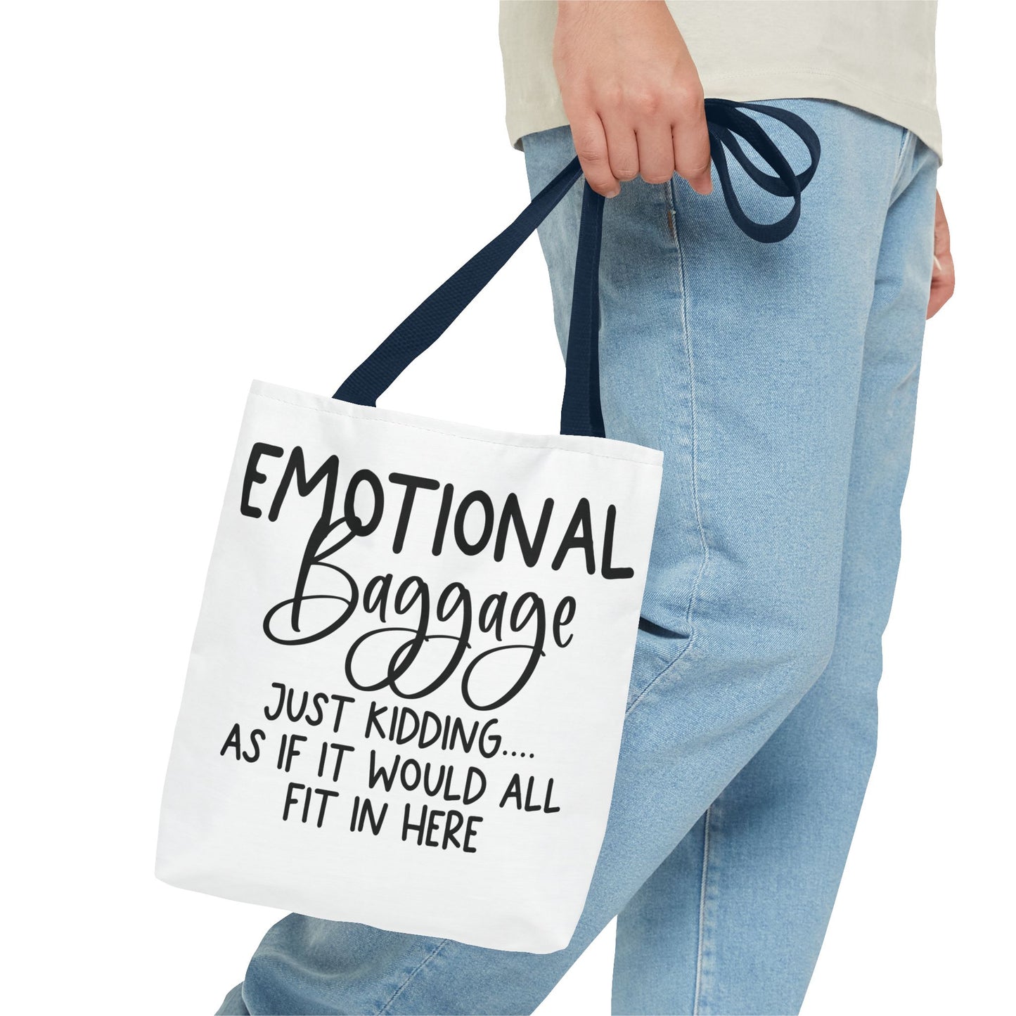 Emotional Baggage Tote Bag, Funny Quote Tote, Ideal Gift for Friends, Stylish Carryall for Everyday Use, Great for Travel and Shopping
