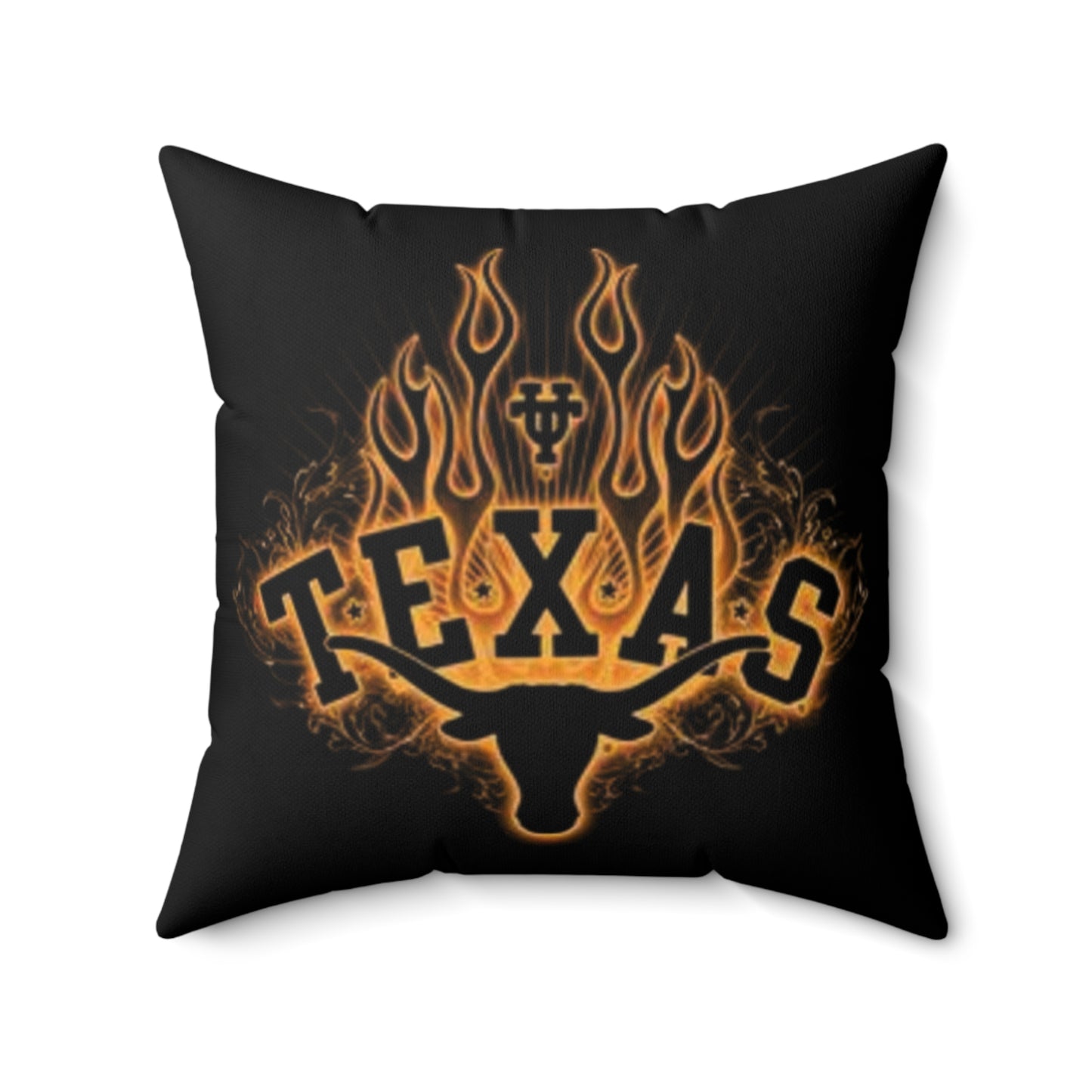 Square Pillow, University of Texas Dorm Decor, Faux Suede Cushion, College Throw Pillow, Longhorn Fan Gift, Texas Home Decor, UT Austin