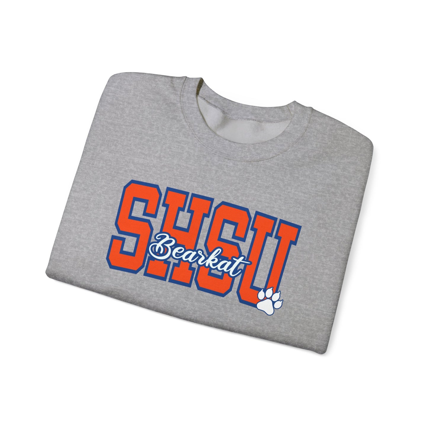 Sam Houston State University Sweatshirt | Bearkat Sleeve Print, Sam Houston State Crewneck | Printed Sleeve Game Day Sweatshirt, Bearkats