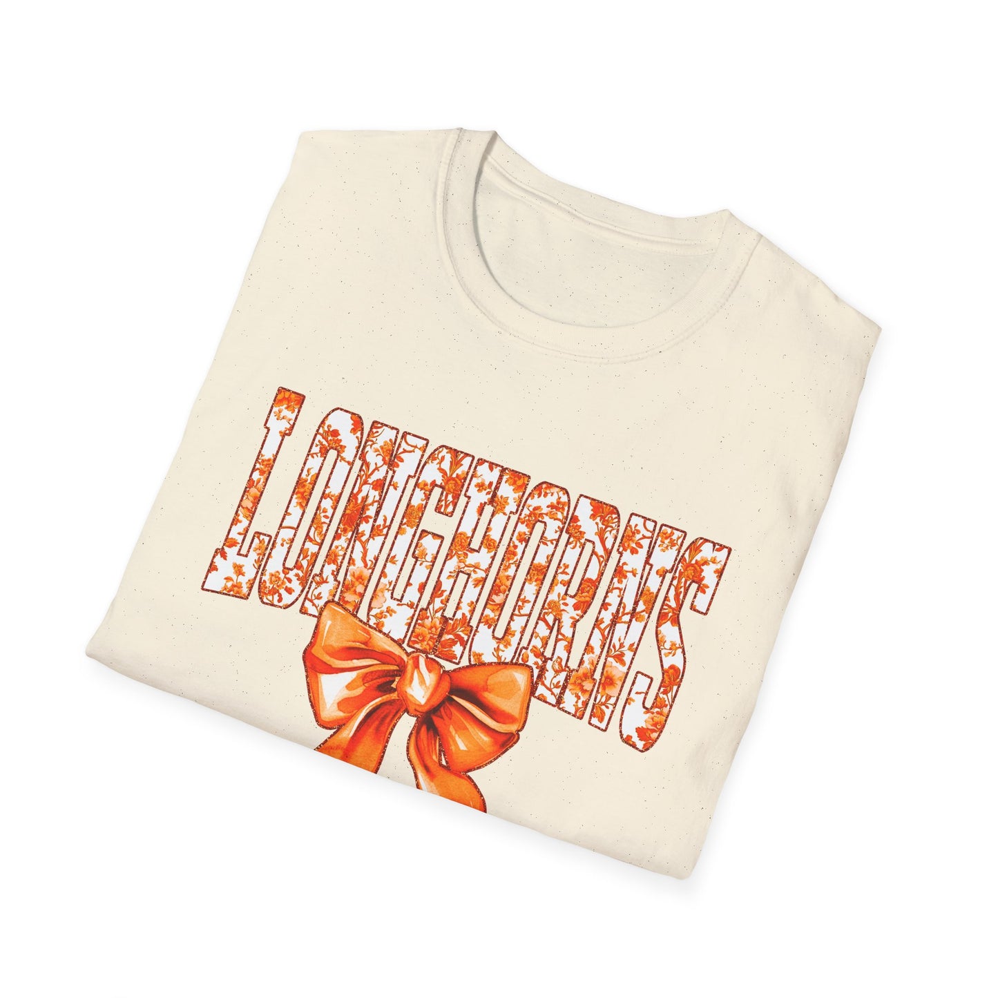 Texas Longhorns Floral Softstyle T-Shirt, Unisex Graphic Tee, Perfect Gift for Texans, Casual Wear, Travel Souvenir