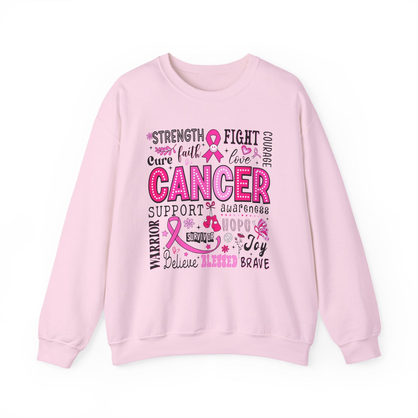 Breast Cancer Awareness, Find the Cure, Inspirational Crewneck Sweatshirt, Faith-Based Fashion, Motivational Gift