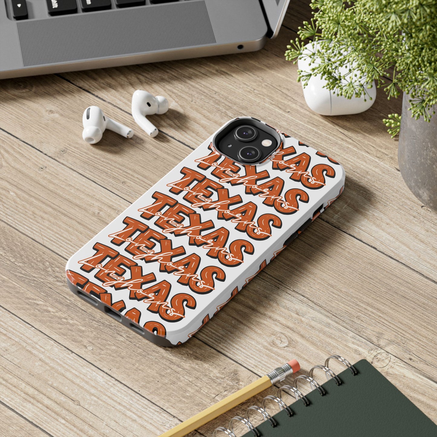 Texas Longhorn Tough Phone Case, Durable iPhone Cover for Texas Lovers, Unique Gift for Graduates, College Students, Southern Pride