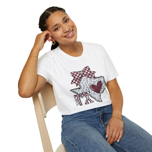 Aggies, Texas State Love Softstyle T-Shirt, Unisex Graphic Tee, Perfect Gift for Texans