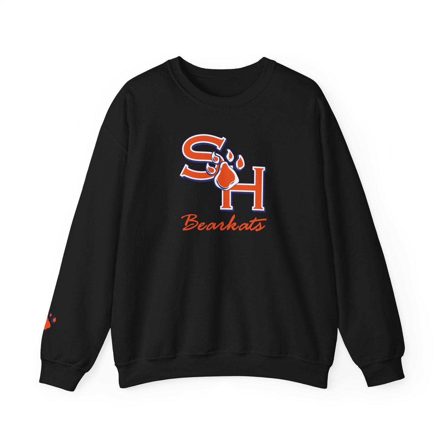 Sam Houston State University Sweatshirt | Bearkat Sleeve Print, Sam Houston State Crewneck | Printed Sleeve Game Day Sweatshirt, Bearkats
