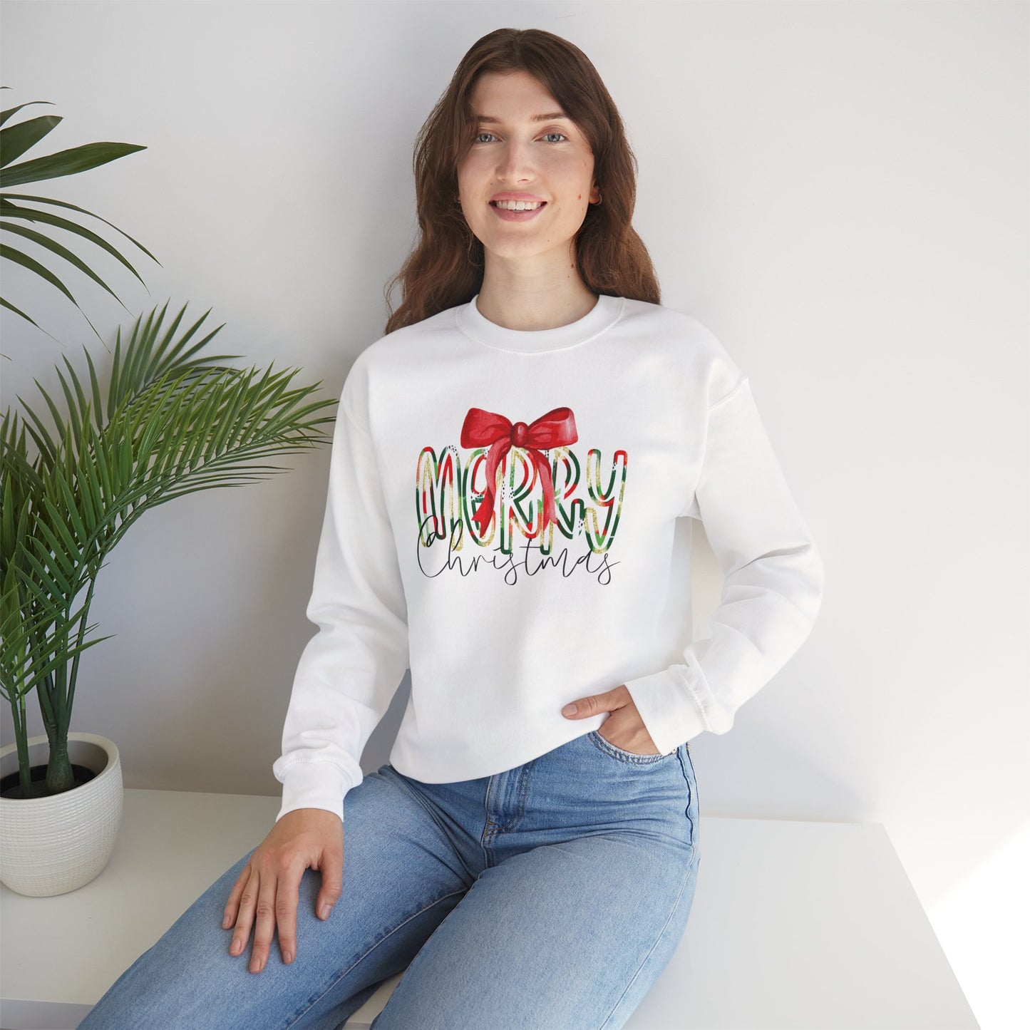 Christmas Crewneck Sweatshirt, Holiday Sweatshirt, Merry Christmas, Xmas Pullover, Festive Sweater Gift