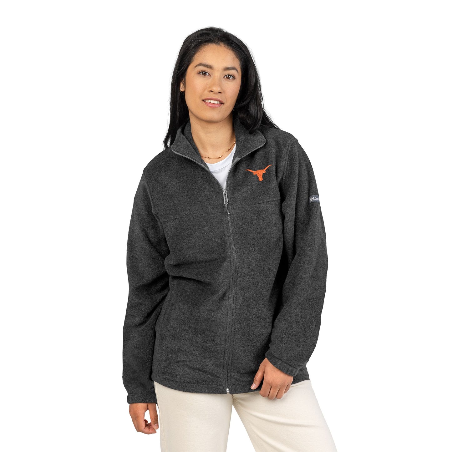 The University of Texas Longhorns Embroidered Columbia Fleece Jacket, Cozy Unisex Jacket, University of Texas Longhorns, UT Jacket
