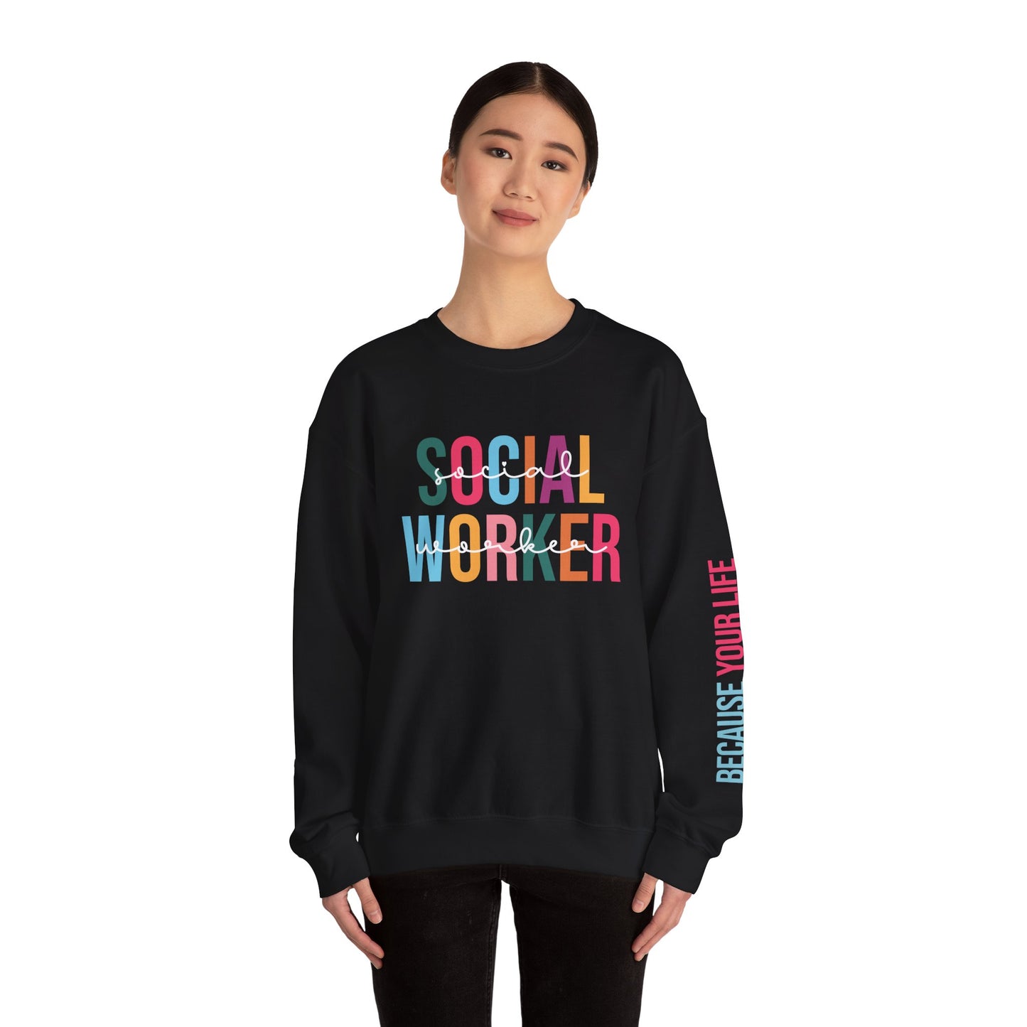 Social Worker Appreciation Crewneck Sweatshirt, Gift for Social Workers, Comfortable Unisex Sweat, Everyday Wear, Inspirational Apparel