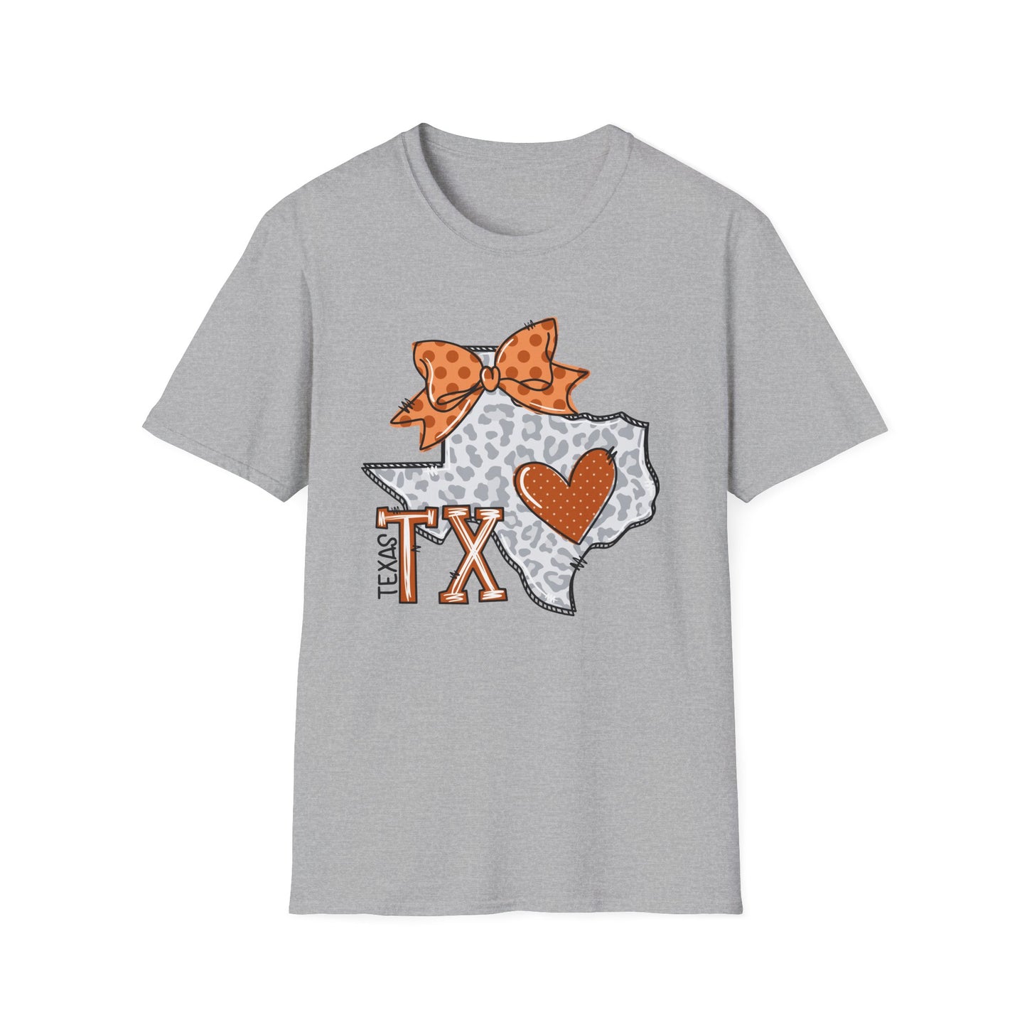 Texas Longhorns Love Softstyle T-Shirt, Unisex Graphic Tee, Perfect Gift for Texans, Casual Wear, Travel Souvenir