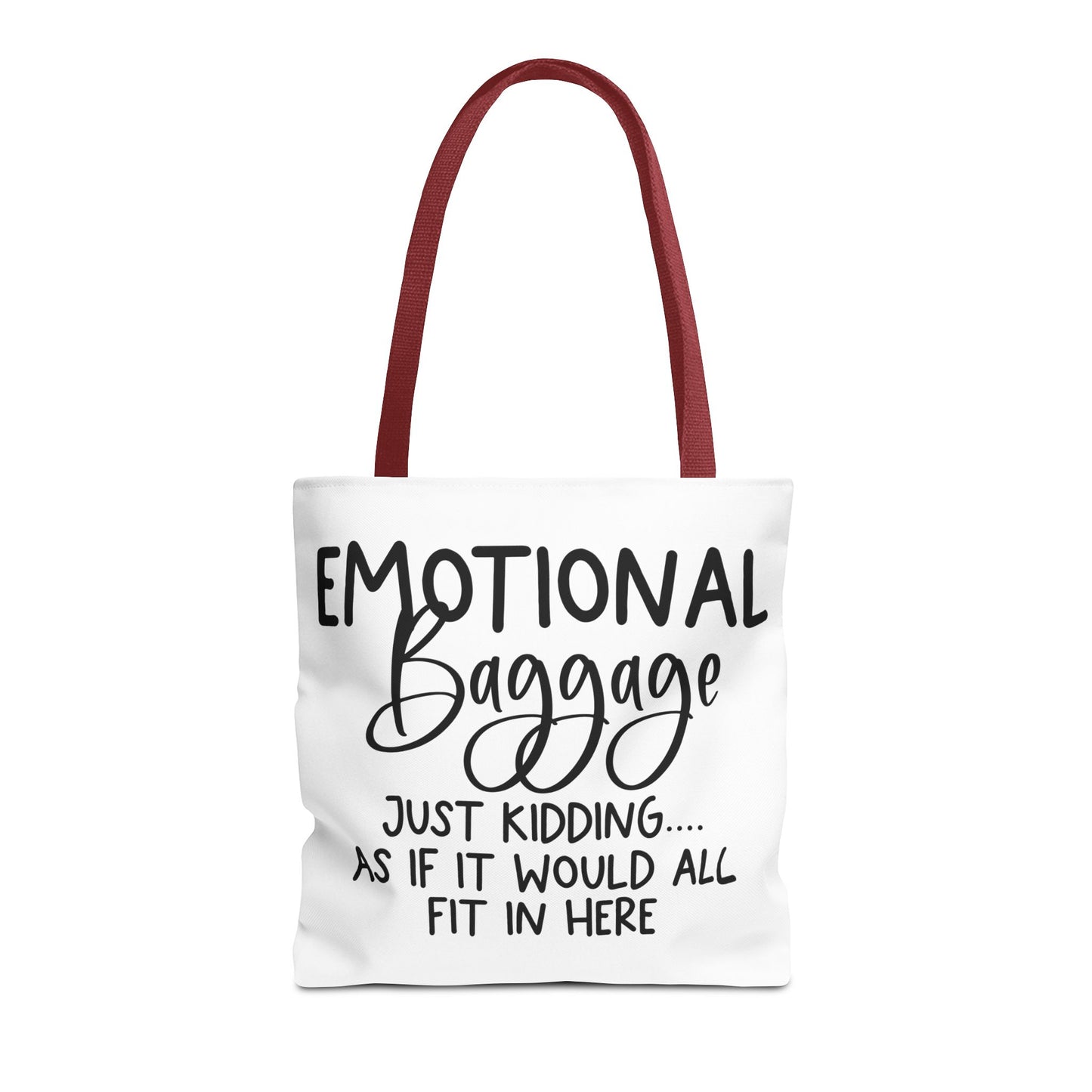 Emotional Baggage Tote Bag, Funny Quote Tote, Ideal Gift for Friends, Stylish Carryall for Everyday Use, Great for Travel and Shopping