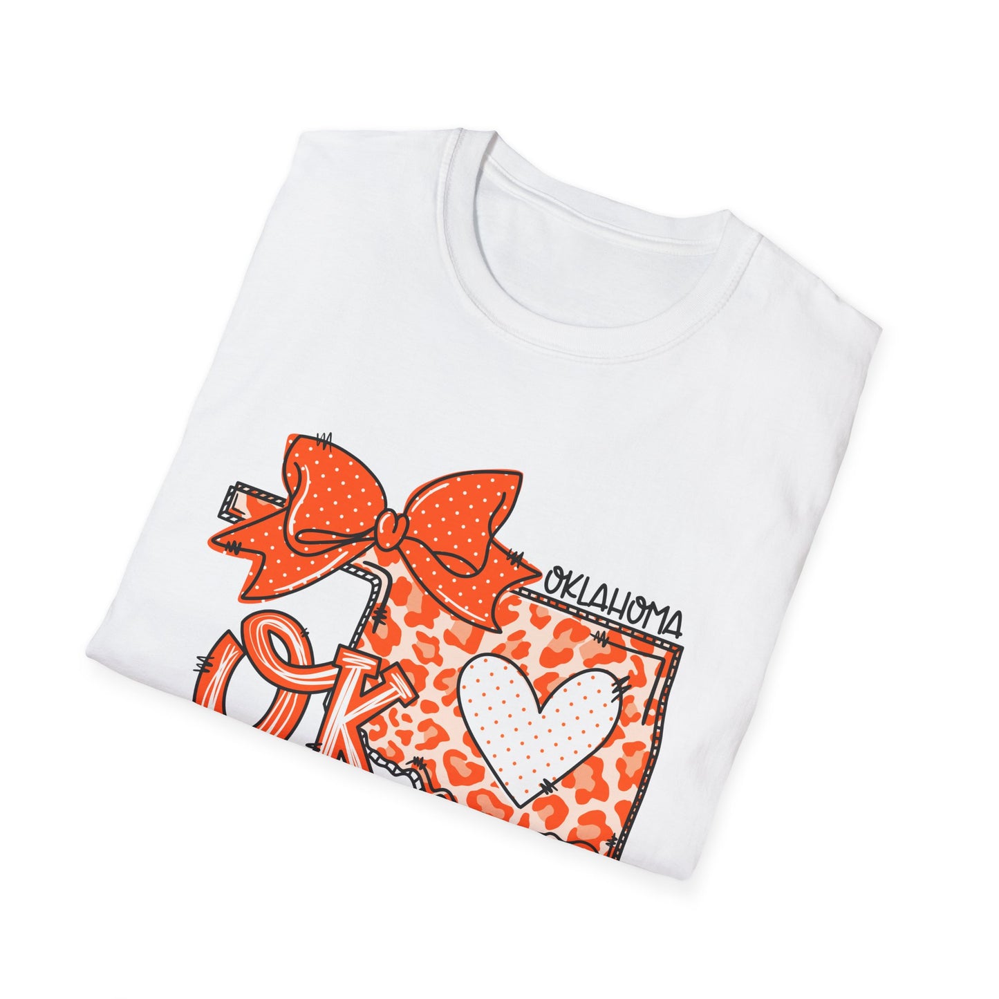 Oklahoma State University, OSU Love Softstyle T-Shirt, Unisex Graphic Tee, Perfect Gift for College Student, Casual Wear, Travel Souvenir