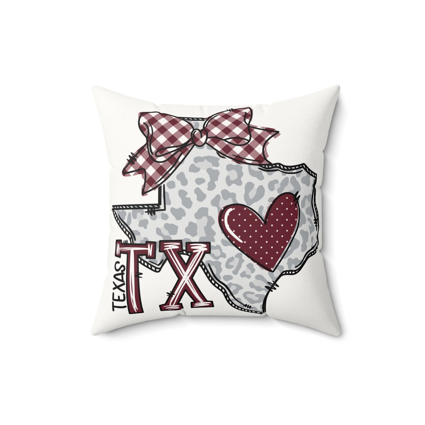 Aggie Faux Suede Throw Pillow, Dorm Decorations, College Gifts Single Side Print, Aggie Pride Home Decor