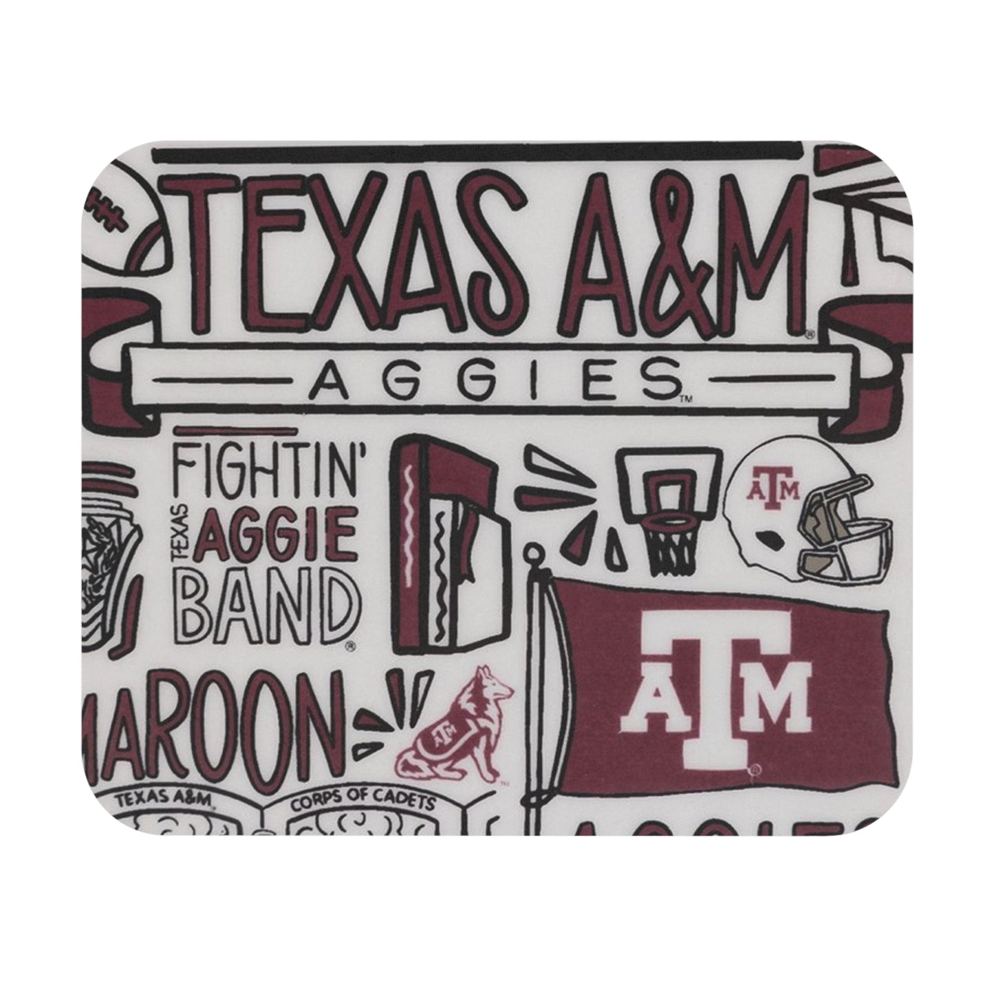 Aggies Mouse Pad | College Football Gift, Desk Accessory, Office Decor, Student Essentials, Sports Fan Merchandise, Dorm Room Accessory