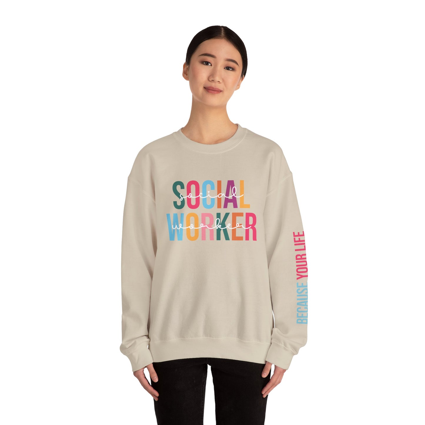 Social Worker Appreciation Crewneck Sweatshirt, Gift for Social Workers, Comfortable Unisex Sweat, Everyday Wear, Inspirational Apparel