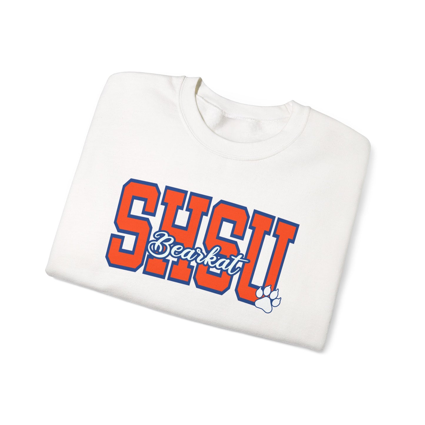 Sam Houston State University Sweatshirt | Bearkat Sleeve Print, Sam Houston State Crewneck | Printed Sleeve Game Day Sweatshirt, Bearkats