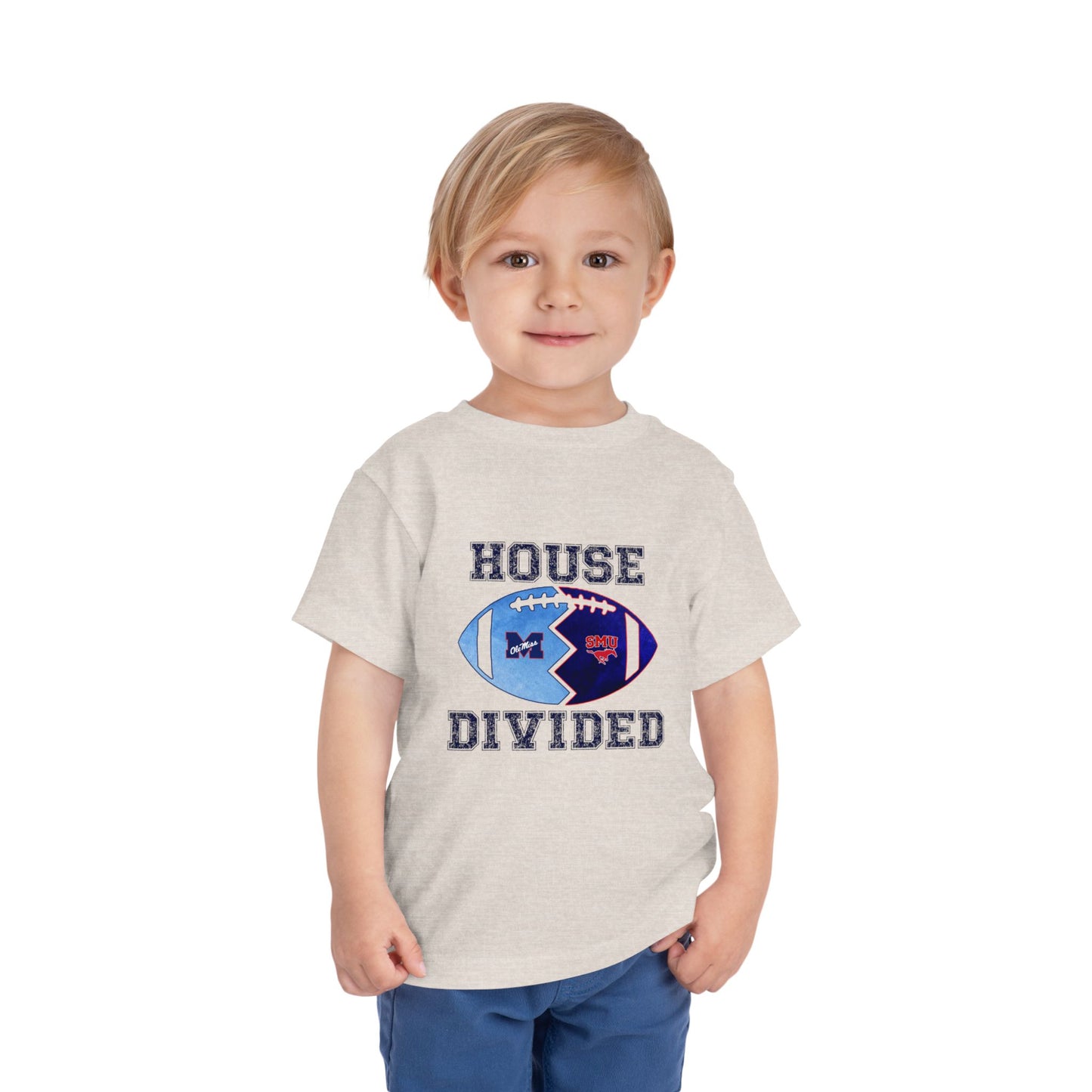 House Divided Toddler Shirt | Football Tee | Mixed College Family Shirt | Cute Game Day Outfit for Kids