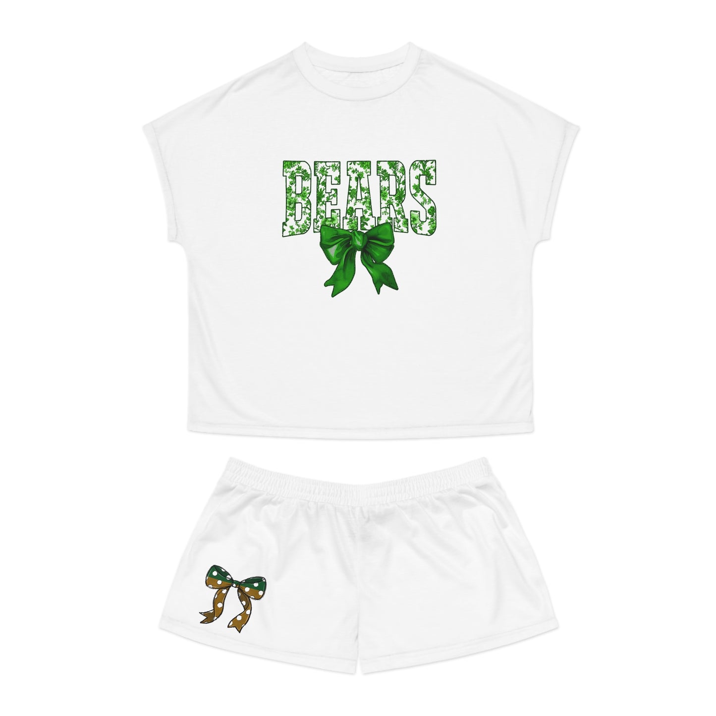 Baylor University pajama set with shorts, Bears, Sic Em Bears, Gift for Her, Bear Pride, Sleepwear, Baylor