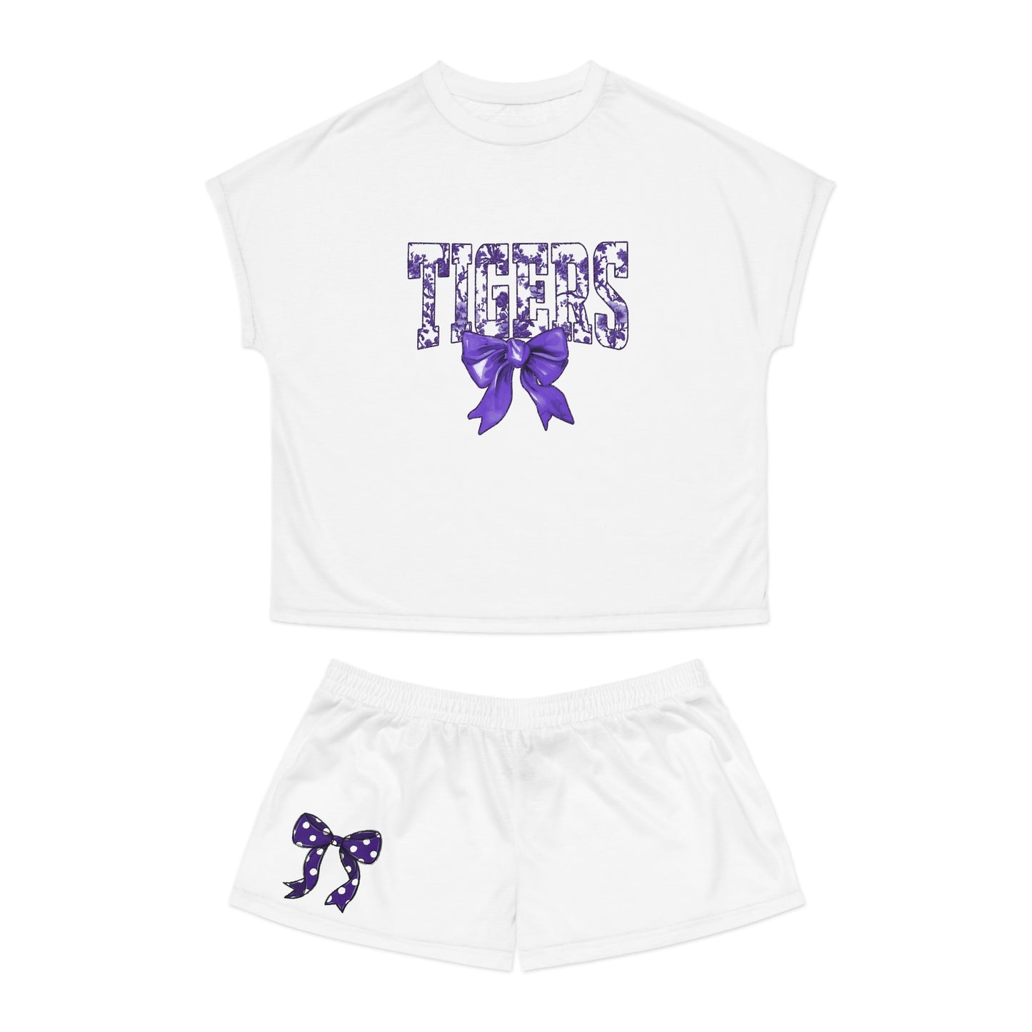 Louisiana State University pajama set with shorts, Geaux Tigers, Tigers, Gift for Her, Tiger Pride, Sleepwear, Louisiana, LSU