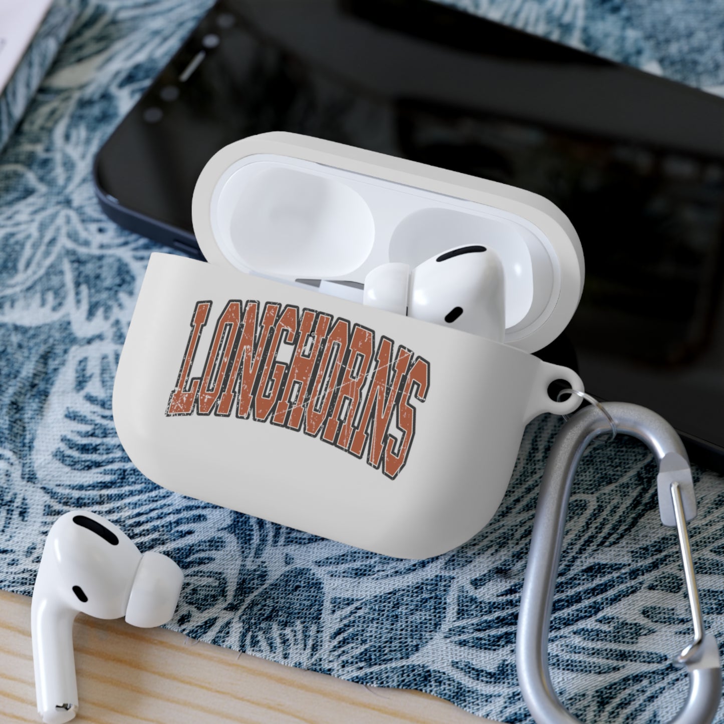 Longhorns AirPods Case Cover, Gifts for College Students, University of Texas Longhorns AirPods Case Cover | Protective Earbud Sleeve