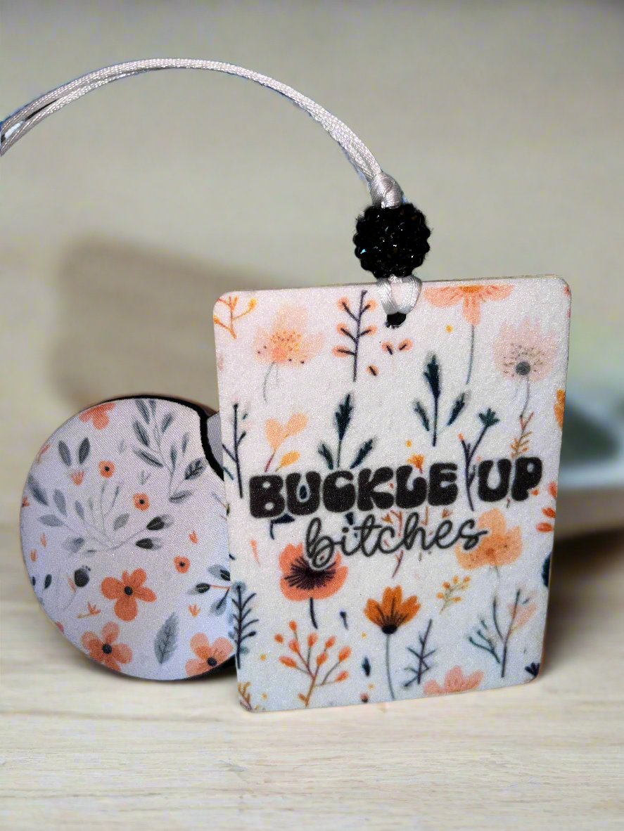 Floral Car Coasters