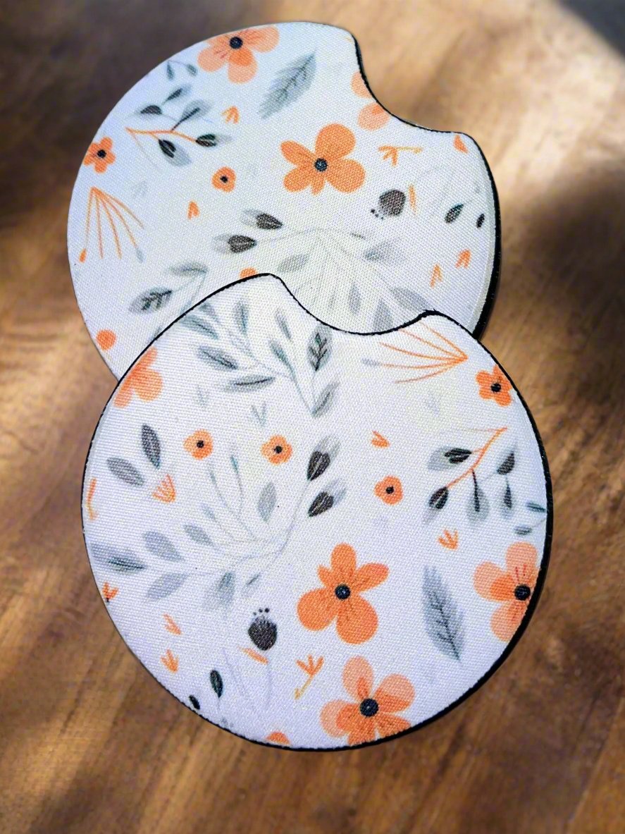 Floral Car Coasters
