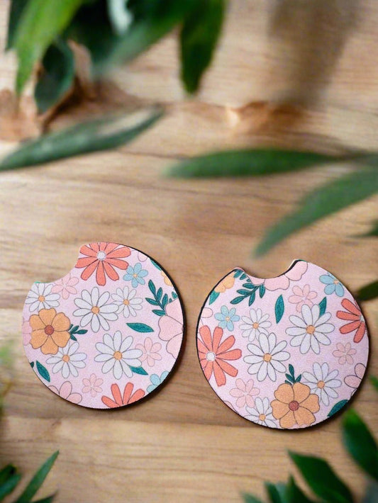 Daisy Car Coasters