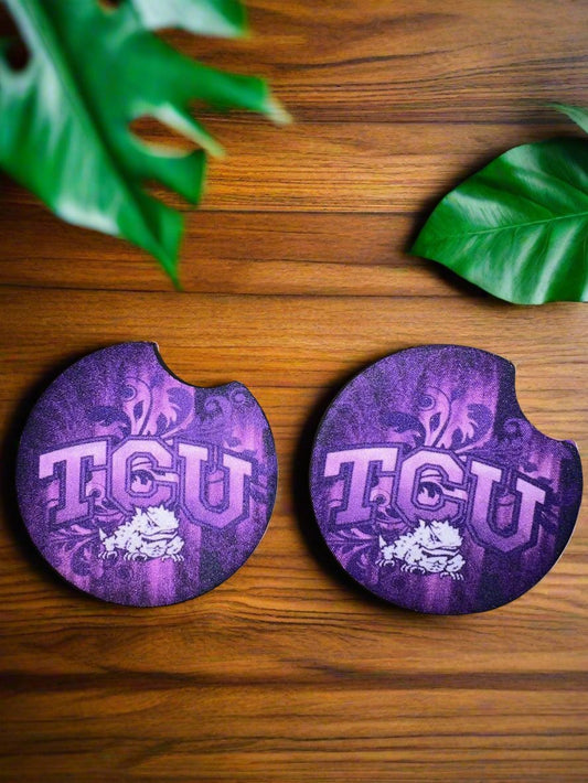 Texas Christian University - TCU Car Coasters