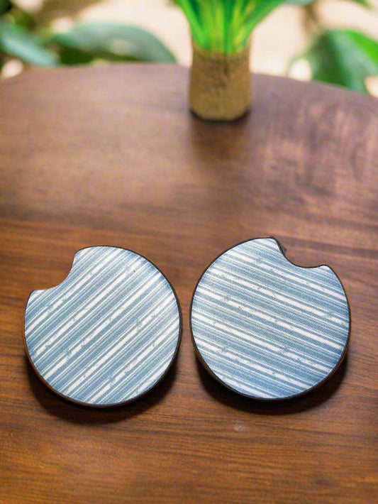 Blue Stripe Car Coasters