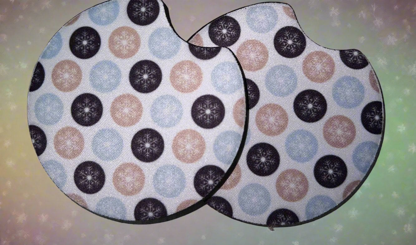 Snow Flake Car Coasters