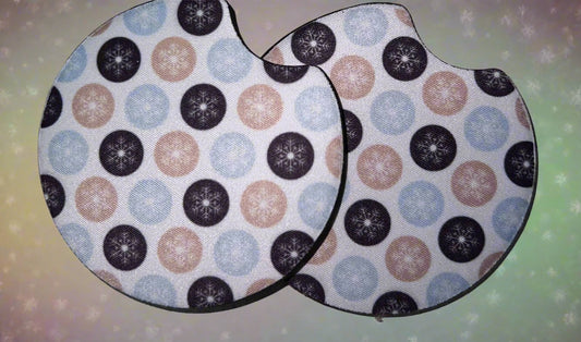 Snow Flake Car Coasters
